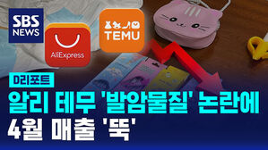 [D리포트] 알리 테무 '발암물질' 논란에 4월 매출 '뚝'