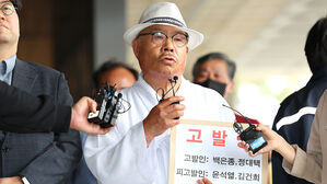 '김건희 여사 명품백 고발' 서울의소리 백은종 대표 검찰 출석