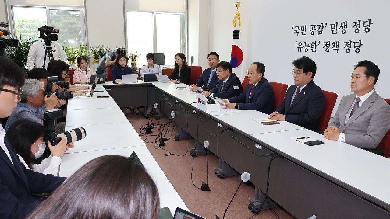 기자간담회서 발언하는 추경호 원내대표 (사진=연합뉴스)