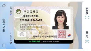 휴대전화에 신분증이 쏙&hellip;'모바일 주민등록증' 12월 27일 도입