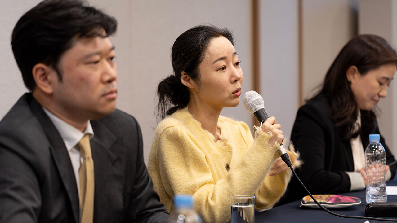 기자회견에서 발언하는 민희진 어도어 대표 (사진=공동취재, 연합뉴스)