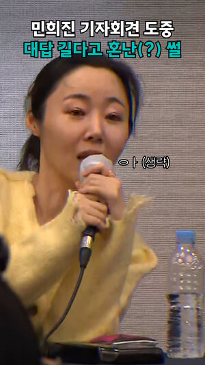 민희진 기자회견 도중 대답 길다고 혼난(?) 썰