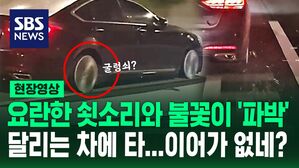 [영상] 요란한 쇳소리에 불꽃까지&hellip;타이어 없이 '휠'로 도로 달린 운전자, "굴렁쇠 굴러가는 소리가 들린다" 신고에 체포돼