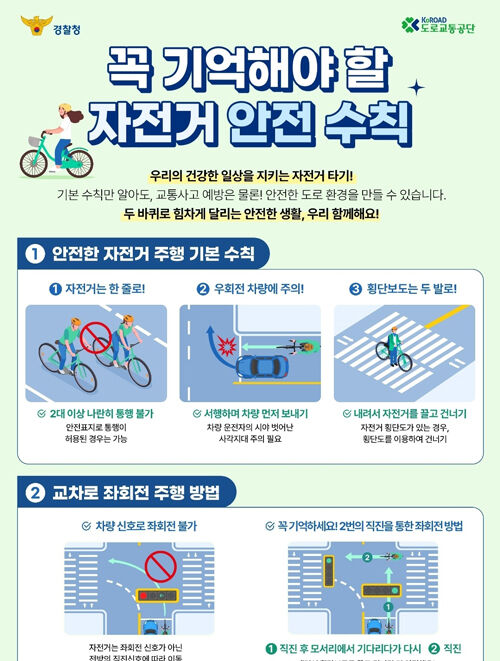 안전수칙 안내 포스터 (사진=도로교통공단 제공, 연합뉴스)