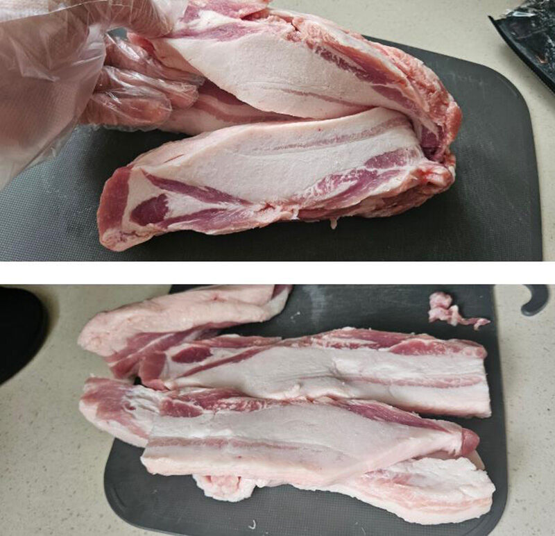 논란 부른 알리익스프레스 '비계 삼겹살' (사진=온라인 카페 캡처, 연합뉴스)