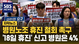 병원노조 휴진 철회 촉구 18일 휴진 신고 병원은 4퍼센트