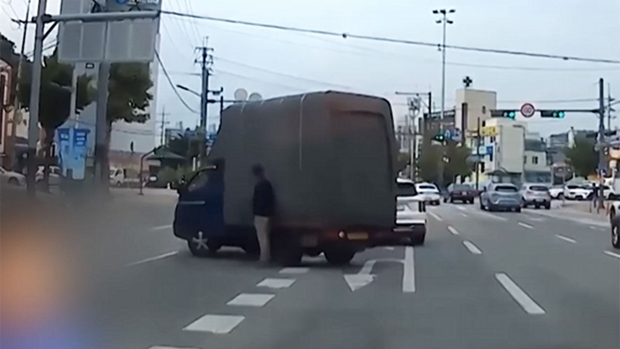 강원도 원주시, 무리하게 끼어들기 한 트럭 운전자