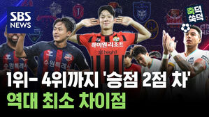 SBS NEWS 축덕쑥덕 1위부터 4위까지 '승점 2점 차'..역대 최소 차이 (feat.9∼12위는 3점 차)