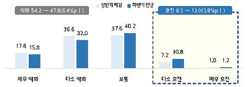 올해 상반기 경영 실적 및 하반기 경기 전망 (사진=중소기업중앙회 제공, 연합뉴스)