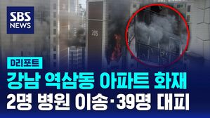 [D리포트] 강남 아파트 화재로 2명 병원 이송&hellip;2시간 만에 초진