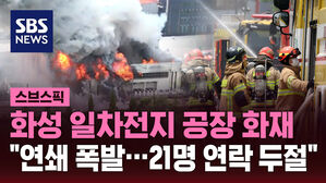 화성 일차전지 공장 화재  "연쇄 폭발&hellip;21명 연락 두절"