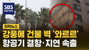 [자막뉴스] '초속 26미터' 제주에 강풍&hellip;외벽 날아가고 항공기 결항 속출