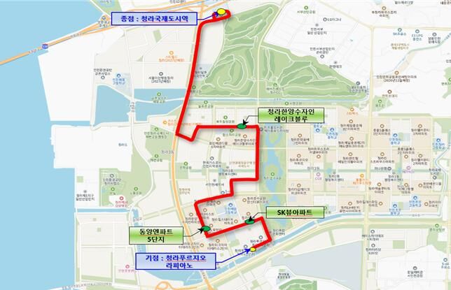 N81 심야버스 노선도