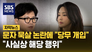 자막뉴스 문자 묵살 논란에 "당무 개입".."사실상 해당 행위"