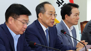 추경호 "민주당, 검찰총장까지 증인 채택하려&hellip;피의자가 검찰 때려눕히는 것"
