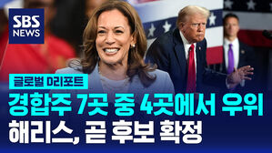 [글로벌D리포트] 해리스 경합주 7곳 중 4곳에서 우위&hellip;곧 후보 확정