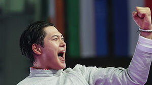 파리 올림픽 2관왕 오상욱, 전국체전 펜싱 남자 단체전 우승