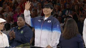 [올림픽] 귀중한 동메달 따낸 김하윤&hellip;환한 미소 (유도 여자 +78kg 시상식)