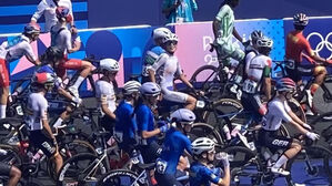 [올림픽] 도로사이클 송민지, '펑크 악재'에 개인도로 완주 실패