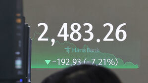 '블랙먼데이' 코스피 6% 넘게 내리며 2,500선 붕괴