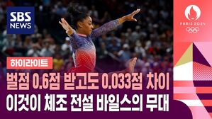 [하이라이트] 벌점 0.6점 받고도 0.033점 차이&hellip;이것이 체조 전설 바일스의 무대 - 체조 여자 마루운동 결선
