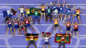 [올림픽] 보라색 트랙서 열리는 첫 육상 대회&hellip;재료는 홍합&middot;조개 껍데기