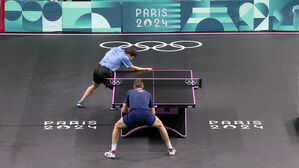 [올림픽] 거세게 몰아붙인 임종훈, 확연한 실력차 보여주며 2경기 승리 (탁구 남자 단체 16강)