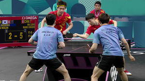 [올림픽] "막강한 상대를 만났습니다"&hellip;장우진-조대성, 1경기 패배 (탁구 남자 단체 8강)