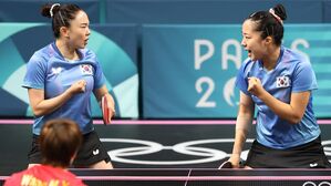 [올림픽] "강해도 너무 강해" 만리장성의 벽&hellip;신유빈&middot;전지희&middot;이은혜, 힘내서 끝까지! (탁구 여자 단체 준결승)