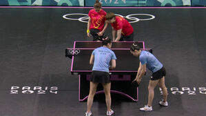 [올림픽] "아, 막판 아까운 실책"&hellip;신유빈&middot;전지희&middot;이은혜, 1경기 패 (탁구 여자 단체 준결승 1경기)