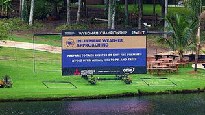 PGA 윈덤 챔피언십 1라운드 악천후로 순연