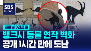 [글로벌D리포트] 뱅크시 동물 연작 벽화&hellip;공개 1시간여 만에 도난