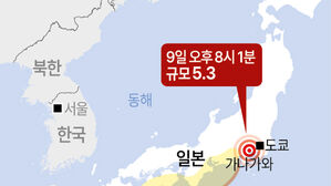 일본 수도권서 규모 5.3 지진&hellip;"난카이 지진과 무관한 듯"