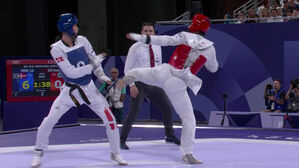 [올림픽] 끝까지 몰아붙였지만&hellip;서건우, 분전 끝 패배 (태권도 남자 -80kg 동메달 결정전)