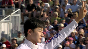 [올림픽] "6점 가져갑니다!" 발 찌르기 성공&hellip;전웅태, 1위와 4점 차이 (근대 5종 남자 결승 펜싱)