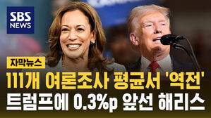 [자막뉴스] 해리스, 111개 여론조사 평균서 트럼프 역전&hellip;격차 0.3%p