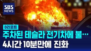 [AI D리포트] 용인서 주차된 테슬라 전기차에 불&hellip;4시간 10분만에 진화