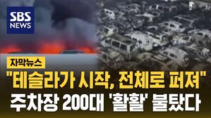 [자막뉴스] "테슬라가 시작, 전체로 퍼져"&hellip;주차장 200대 '활활' 불탔다