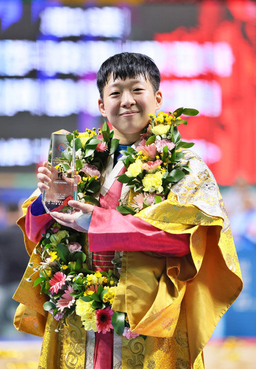 국화장사 이재하 (사진=대한씨름협회 제공, 연합뉴스)