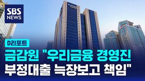 [D리포트] 금감원 "우리금융 경영진, 부정대출 늑장보고 책임"