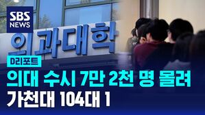 [D리포트] 의대 수시 7만 2천 명 몰려&hellip;가천대 104 대 1