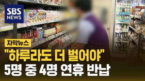 "하루라도 더 벌어야" 5명 중 4명 연휴 반납