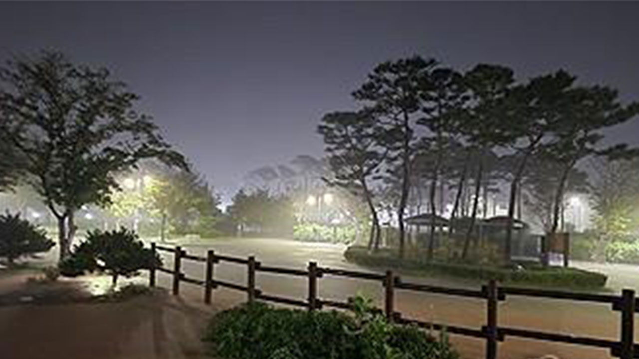 물에 잠긴 서산 동문근린공원
