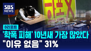 [D리포트] 학폭 피해자, 10년새 가장 많았다&hellip;'이유 없음' 31%