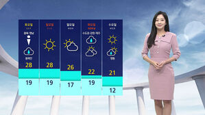[날씨] 주말까지 낮더위 이어져&hellip;동쪽 많은 비