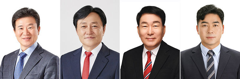 왼쪽부터 한연희·박용철·안상수·김병연 강화군수 후보 (사진=중앙선거관리위원회 제공, 연합뉴스)