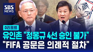 [D리포트] 유인촌 장관 "정몽규 4선 승인 불가&hellip;FIFA 공문은 의례적 절차"
