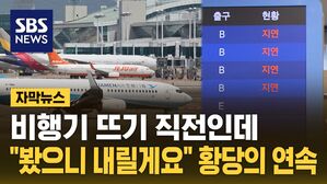[자막뉴스] 비행기 뜨기 직전 "봤으니 내릴게요"&hellip;황당의 연속