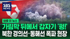 [바로이뉴스] 가림막 뒤에서 갑자기 '펑!'&hellip;합참, 북한 경의선&middot;동해선 폭파 현장 공개