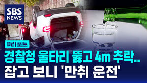 [D리포트] 경찰청 울타리 뚫고 4m 추락&hellip;잡고 보니 '만취 운전'